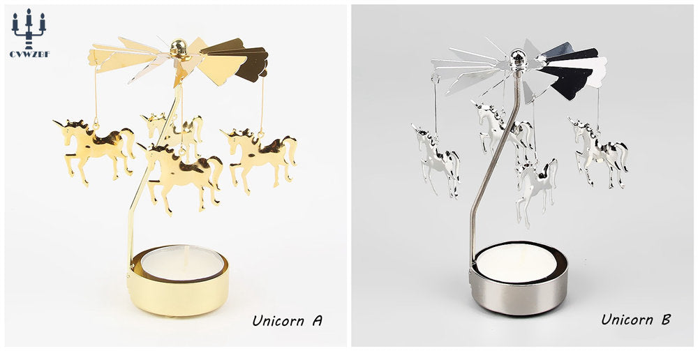 1pc Metal Hot Rotating Candle Holder Christmas Rotating Candle Holder Dinner Party Wedding Party Candle Holder Decoration Gift acacuss