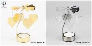1pc Metal Hot Rotating Candle Holder Christmas Rotating Candle Holder Dinner Party Wedding Party Candle Holder Decoration Gift acacuss