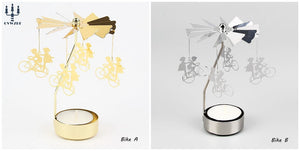 1pc Metal Hot Rotating Candle Holder Christmas Rotating Candle Holder Dinner Party Wedding Party Candle Holder Decoration Gift acacuss