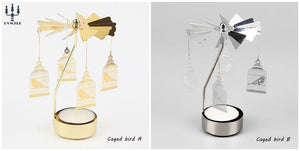 1pc Metal Hot Rotating Candle Holder Christmas Rotating Candle Holder Dinner Party Wedding Party Candle Holder Decoration Gift acacuss