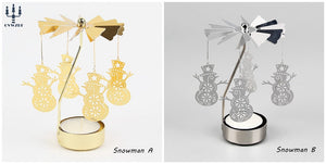 1pc Metal Hot Rotating Candle Holder Christmas Rotating Candle Holder Dinner Party Wedding Party Candle Holder Decoration Gift acacuss