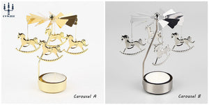 1pc Metal Hot Rotating Candle Holder Christmas Rotating Candle Holder Dinner Party Wedding Party Candle Holder Decoration Gift acacuss