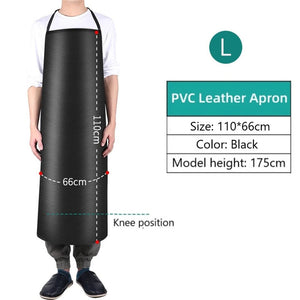 1pc Waterproof Oilproof Apron PVC Leather Heavy Duty Apron For Cleaner Cooking Grill Kitchen Multi-Sizes Kitchen Aprons acacuss