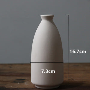 1pc White Frosted Ceramic Vase Ornaments Home Decoration Ceramic Flower Vase Wedding Photography Props acacuss