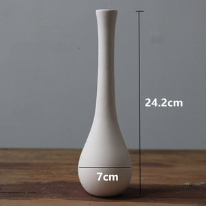 1pc White Frosted Ceramic Vase Ornaments Home Decoration Ceramic Flower Vase Wedding Photography Props acacuss