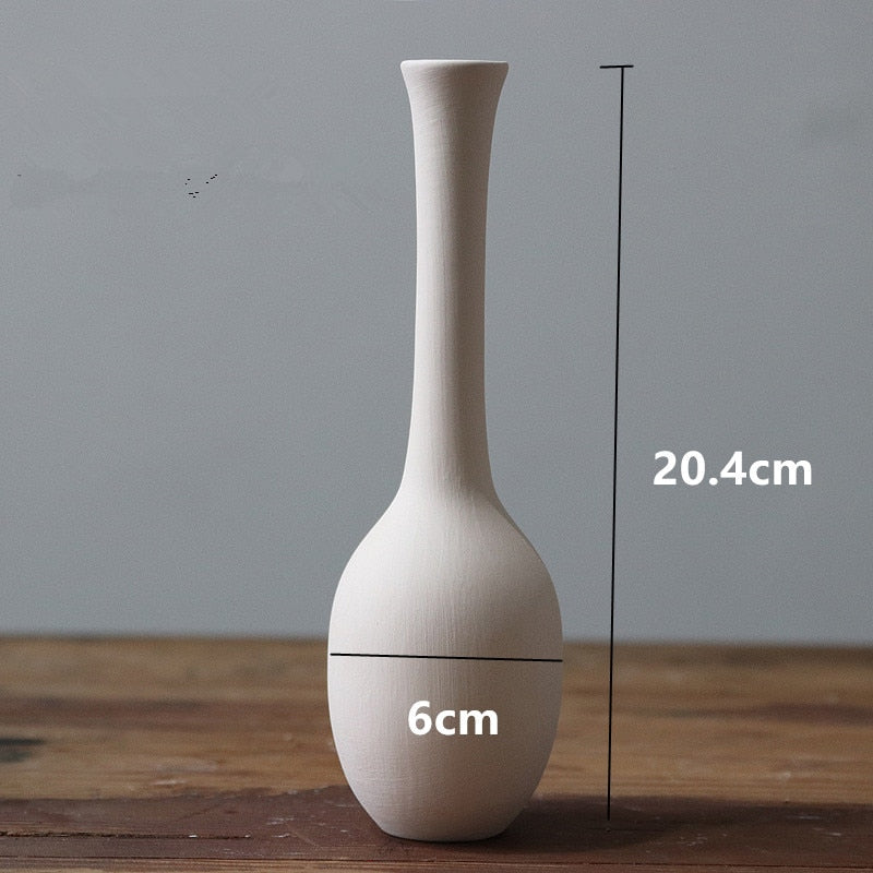 1pc White Frosted Ceramic Vase Ornaments Home Decoration Ceramic Flower Vase Wedding Photography Props acacuss