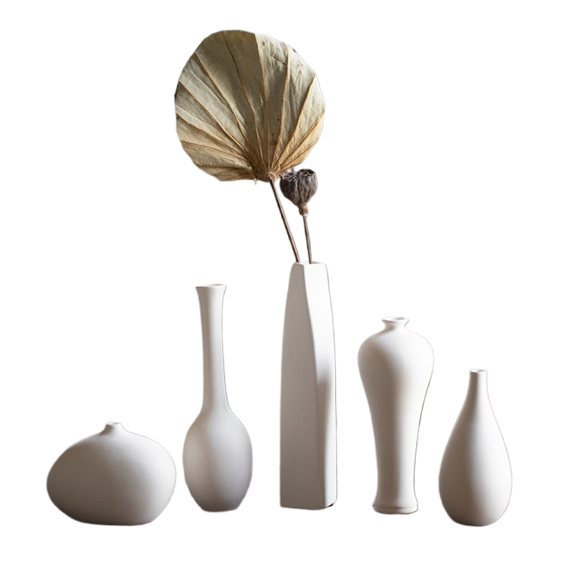 1pc White Frosted Ceramic Vase Ornaments Home Decoration Ceramic Flower Vase Wedding Photography Props acacuss