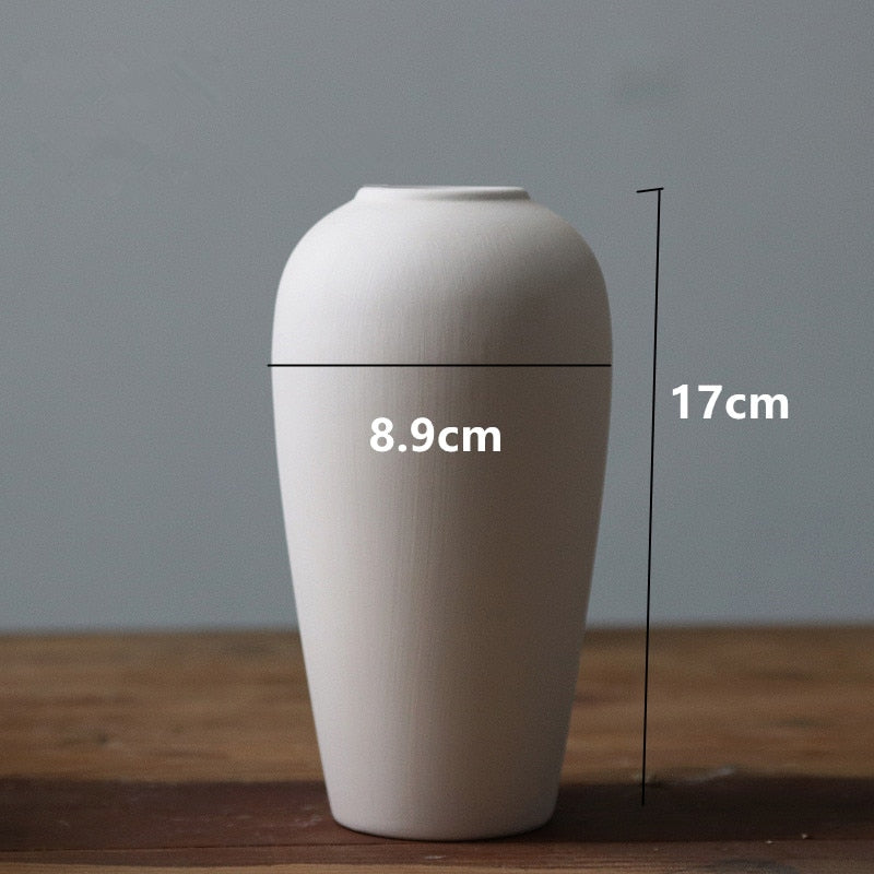 1pc White Frosted Ceramic Vase Ornaments Home Decoration Ceramic Flower Vase Wedding Photography Props acacuss