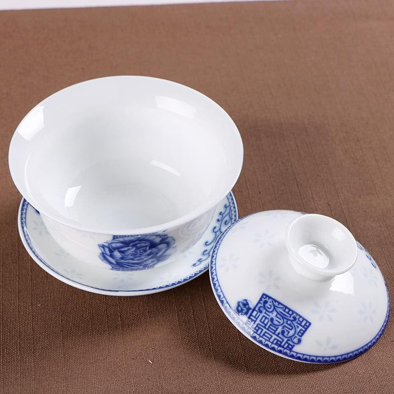 1pcs 150ml Ceramics Gaiwan Tea Tureen Chinese Style Porcelain Pot Set Travel Kettle Hand Painted Teacups Teaware Accessories acacuss