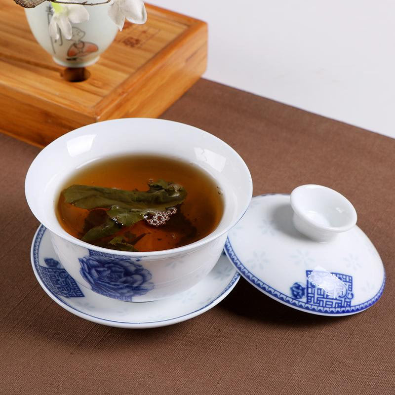 1pcs 150ml Ceramics Gaiwan Tea Tureen Chinese Style Porcelain Pot Set Travel Kettle Hand Painted Teacups Teaware Accessories acacuss