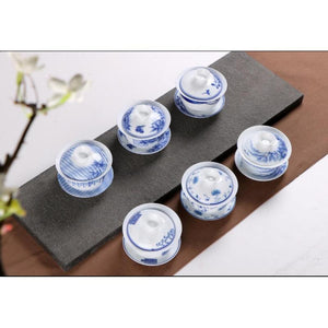 1pcs 150ml Ceramics Gaiwan Tea Tureen Chinese Style Porcelain Pot Set Travel Kettle Hand Painted Teacups Teaware Accessories acacuss