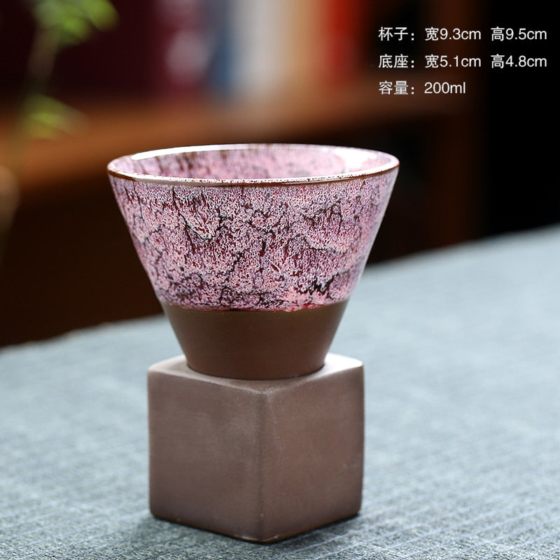 1pcs 200ml conical coffee cup stoneware creative vintage ceramic coffee cup ceramic cup water cup upgraded acacuss