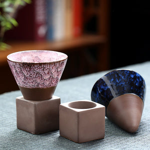 1pcs 200ml conical coffee cup stoneware creative vintage ceramic coffee cup ceramic cup water cup upgraded acacuss