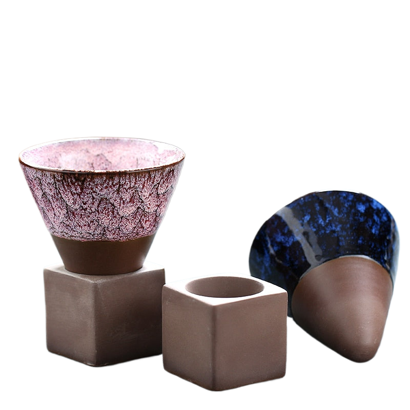 1pcs 200ml conical coffee cup stoneware creative vintage ceramic coffee cup ceramic cup water cup upgraded acacuss