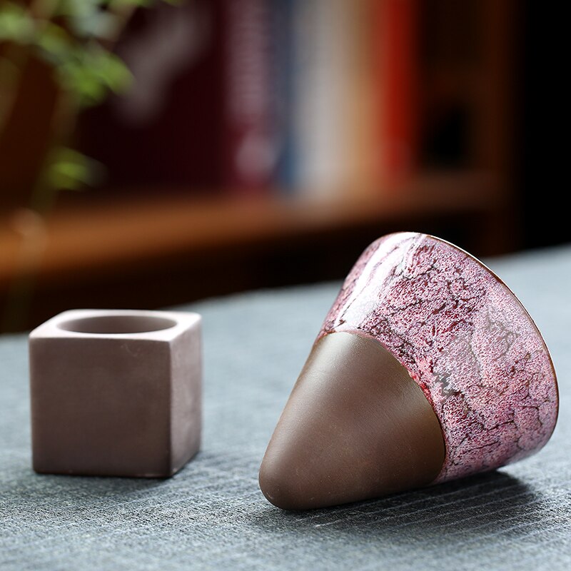 1pcs 200ml conical coffee cup stoneware creative vintage ceramic coffee cup ceramic cup water cup upgraded acacuss