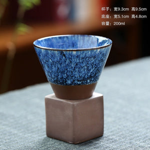 1pcs 200ml conical coffee cup stoneware creative vintage ceramic coffee cup ceramic cup water cup upgraded acacuss