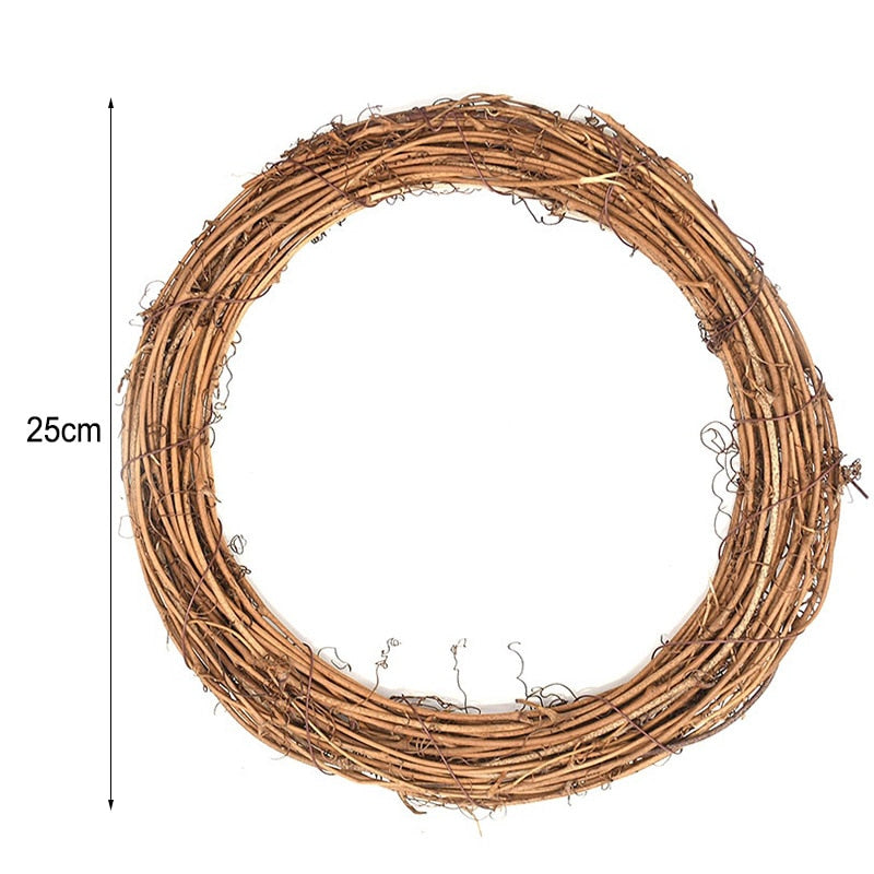 1pcs Christmas Decoration 12-25cm Christmas Party Wedding Wreaths Decoration Garland Material Rattan Wreath DIY Wreath Party acacuss