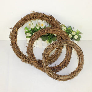 1pcs Christmas Decoration 12-25cm Christmas Party Wedding Wreaths Decoration Garland Material Rattan Wreath DIY Wreath Party acacuss