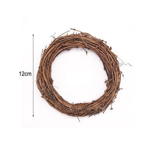 1pcs Christmas Decoration 12-25cm Christmas Party Wedding Wreaths Decoration Garland Material Rattan Wreath DIY Wreath Party acacuss