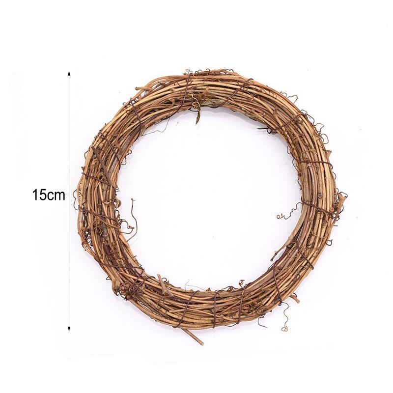1pcs Christmas Decoration 12-25cm Christmas Party Wedding Wreaths Decoration Garland Material Rattan Wreath DIY Wreath Party acacuss