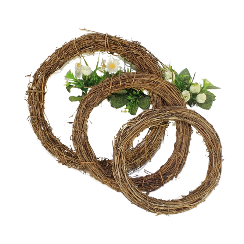 1pcs Christmas Decoration 12-25cm Christmas Party Wedding Wreaths Decoration Garland Material Rattan Wreath DIY Wreath Party acacuss