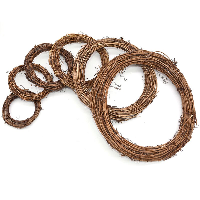 1pcs Christmas Decoration 12-25cm Christmas Party Wedding Wreaths Decoration Garland Material Rattan Wreath DIY Wreath Party acacuss