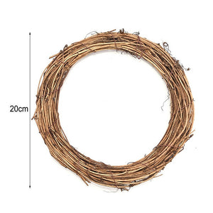 1pcs Christmas Decoration 12-25cm Christmas Party Wedding Wreaths Decoration Garland Material Rattan Wreath DIY Wreath Party acacuss