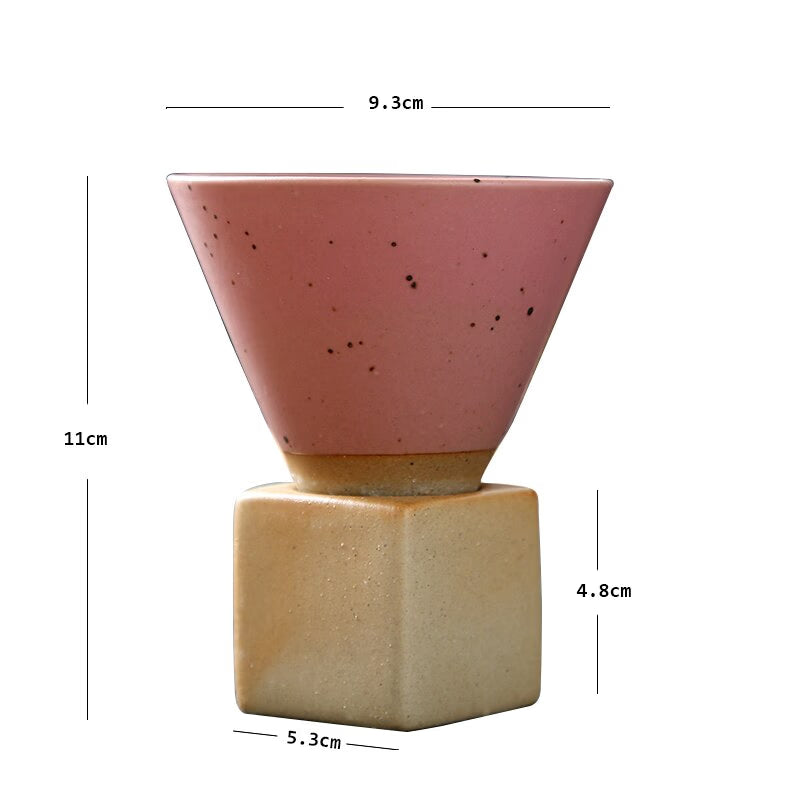 1pcs Creative Retro Ceramic Coffee Cup Rough Pottery Tea Cup Japanese Latte Pull Flower Porcelain Cup Household New Pottery Mug acacuss