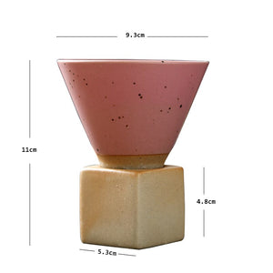 1pcs Creative Retro Ceramic Coffee Cup Rough Pottery Tea Cup Japanese Latte Pull Flower Porcelain Cup Household New Pottery Mug acacuss