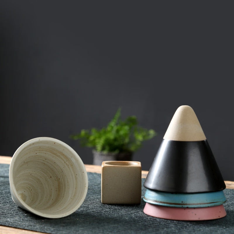 1pcs Creative Retro Ceramic Coffee Cup Rough Pottery Tea Cup Japanese Latte Pull Flower Porcelain Cup Household New Pottery Mug acacuss