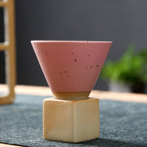 1pcs Creative Retro Ceramic Coffee Cup Rough Pottery Tea Cup Japanese Latte Pull Flower Porcelain Cup Household New Pottery Mug acacuss