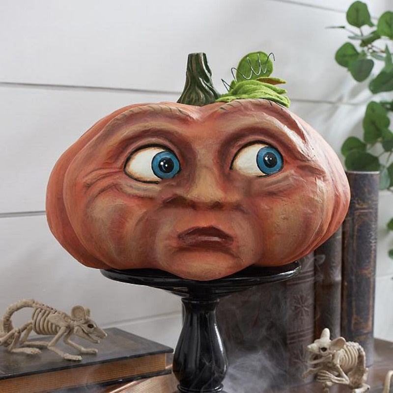 1pcs Halloween Pumpkin Outdoor Decoration Spooky Party Garden Field Funny Pumpkin Head Cute Atmosphere Home Decoration acacuss