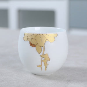 1pcs tea cups pu er tea tools kungfu tea cup gift drink tea tool ceramic White jade porcelain acacuss