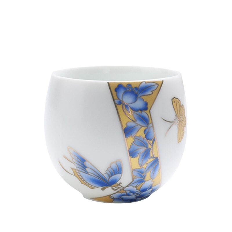 1pcs tea cups pu er tea tools kungfu tea cup gift drink tea tool ceramic White jade porcelain acacuss