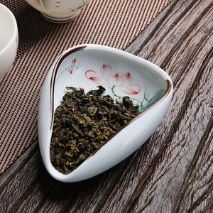 1piece Hand Painted Tea Holder Spoon Ceramic Spare Accessories Business High-Quality Porcelain Gift Tableware acacuss