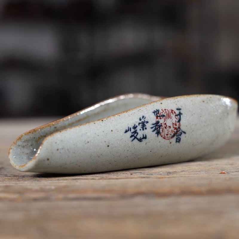 1piece Pottery Tea Holder Spoon Hand PaintedSpare Accessories Business High-Quality Porcelain Gift Tableware acacuss