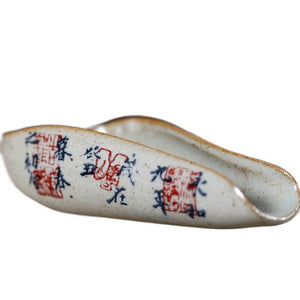 1piece Pottery Tea Holder Spoon Hand PaintedSpare Accessories Business High-Quality Porcelain Gift Tableware acacuss