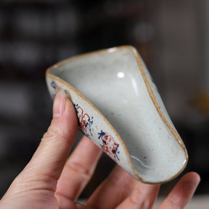 1piece Pottery Tea Holder Spoon Hand PaintedSpare Accessories Business High-Quality Porcelain Gift Tableware acacuss