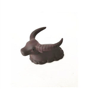 1piece Purple Clay Mascot Tea Pet Accessories Handicraft Cattle Home Decoration Business Gift Furnishing acacuss