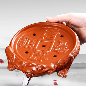 1piece Purple Clay Tea Trays pet Mascot China Business Gifts Home Decoration Wedding Gift acacuss