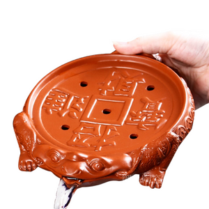 1piece Purple Clay Tea Trays pet Mascot China Business Gifts Home Decoration Wedding Gift acacuss