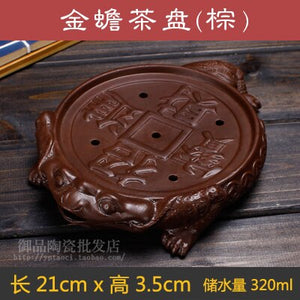 1piece Purple Clay Tea Trays pet Mascot China Business Gifts Home Decoration Wedding Gift acacuss