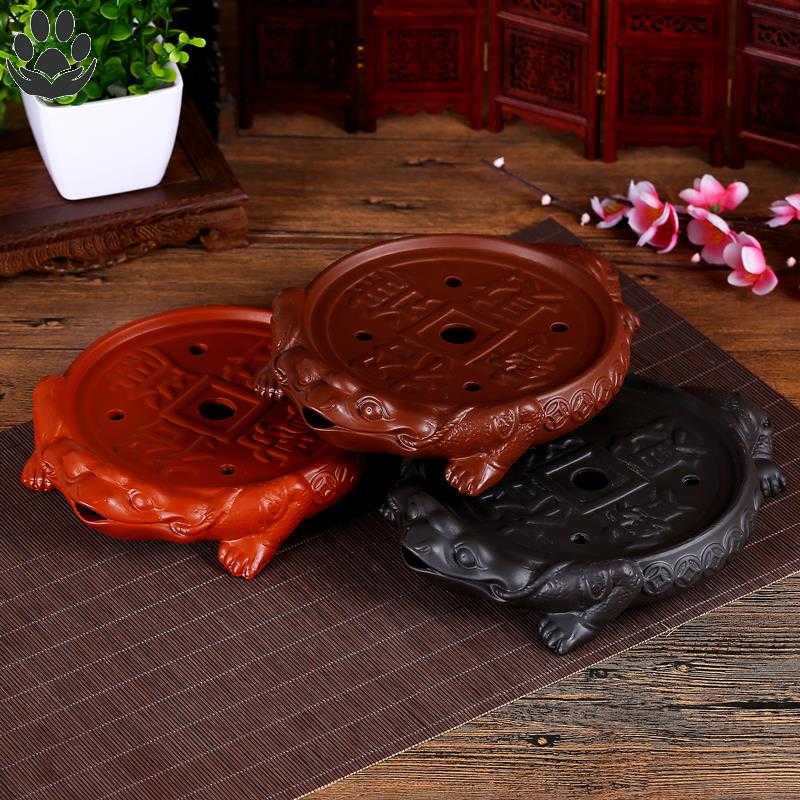 1piece Purple Clay Tea Trays pet Mascot China Business Gifts Home Decoration Wedding Gift acacuss