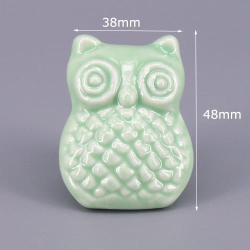 1x Green color series Ceramic Knobs  Dresser Drawer Cabinet Handle Pulls / CuteKitchen Cupboard Knob Furniture Hardware acacuss