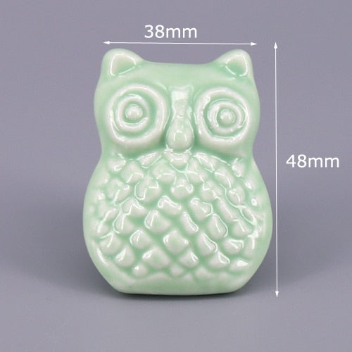1x Green color series Ceramic Knobs  Dresser Drawer Cabinet Handle Pulls / CuteKitchen Cupboard Knob Furniture Hardware acacuss