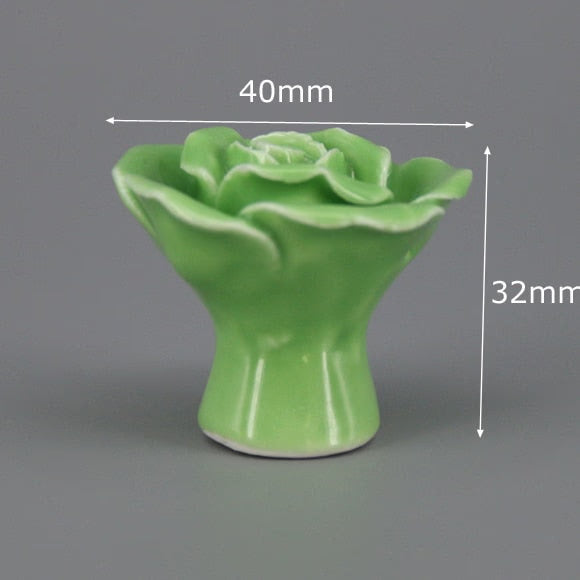 1x Green color series Ceramic Knobs  Dresser Drawer Cabinet Handle Pulls / CuteKitchen Cupboard Knob Furniture Hardware acacuss