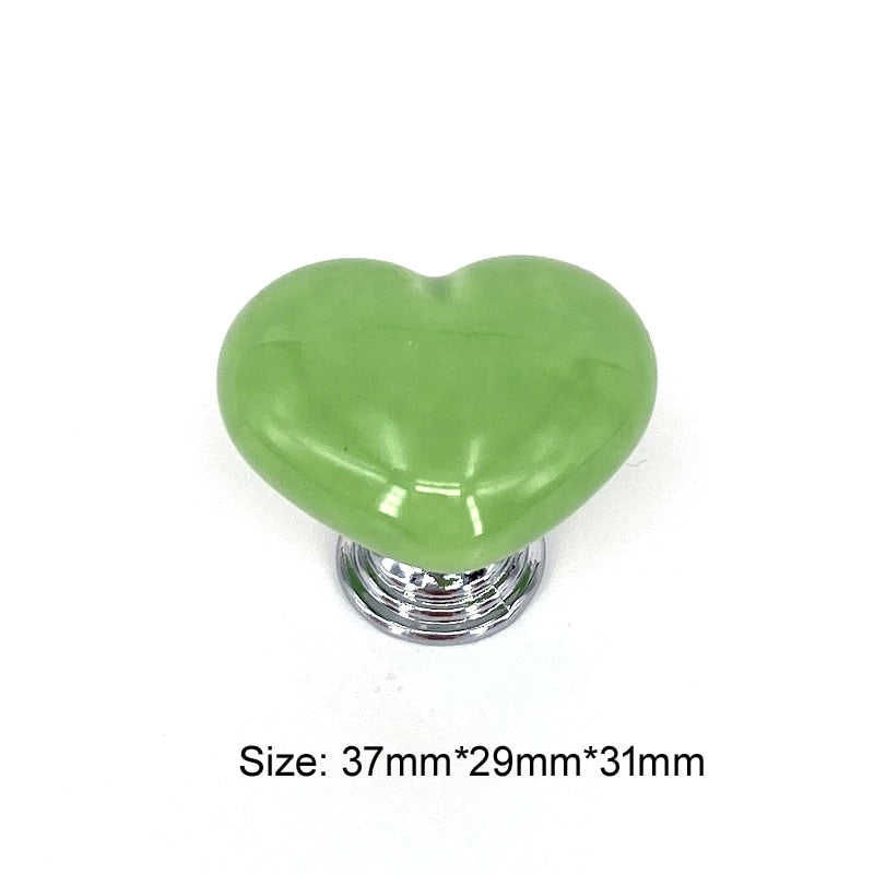 1x Green color series Ceramic Knobs  Dresser Drawer Cabinet Handle Pulls / CuteKitchen Cupboard Knob Furniture Hardware acacuss