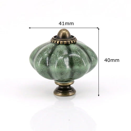 1x Green color series Ceramic Knobs  Dresser Drawer Cabinet Handle Pulls / CuteKitchen Cupboard Knob Furniture Hardware acacuss