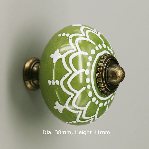 1x Green color series Ceramic Knobs Dresser Drawer Cabinet Handle Pull acacuss 1x Green color series Ceramic Knobs Dresser Drawer Cabinet Handle Pull acacuss