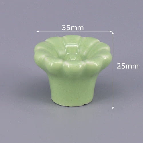 1x Green color series Ceramic Knobs  Dresser Drawer Cabinet Handle Pulls / CuteKitchen Cupboard Knob Furniture Hardware acacuss